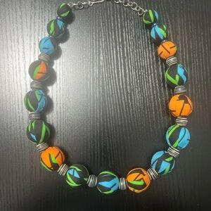 Sassy Jones Vibrant Multicolor Beaded Necklace